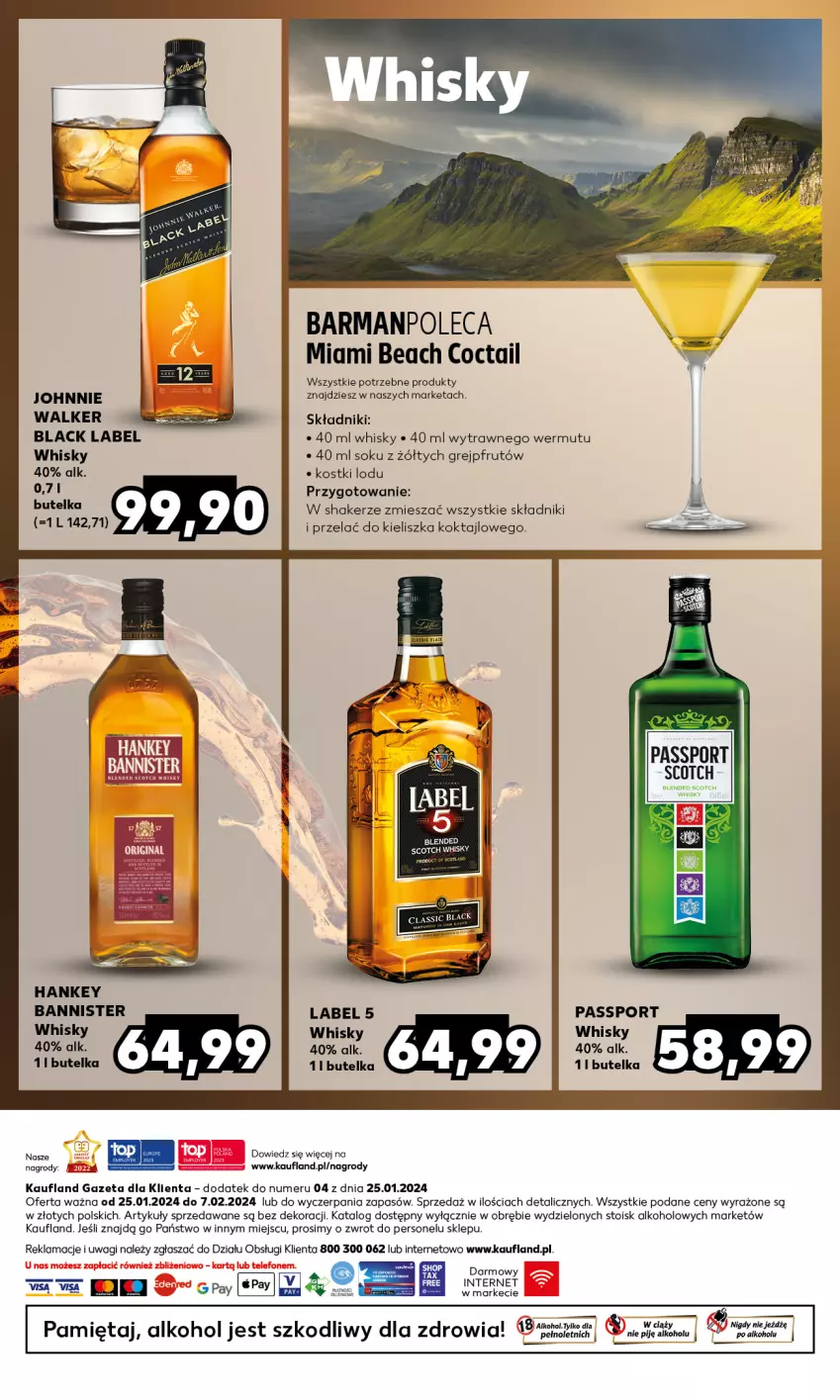 Gazetka promocyjna Kaufland - Barek Kauflandu - ważna 25.01 do 07.02.2024 - strona 16 - produkty: Grejpfrut, Lack, Leon, Mięta, Por, Sok, Sport, Wagi, Whisky