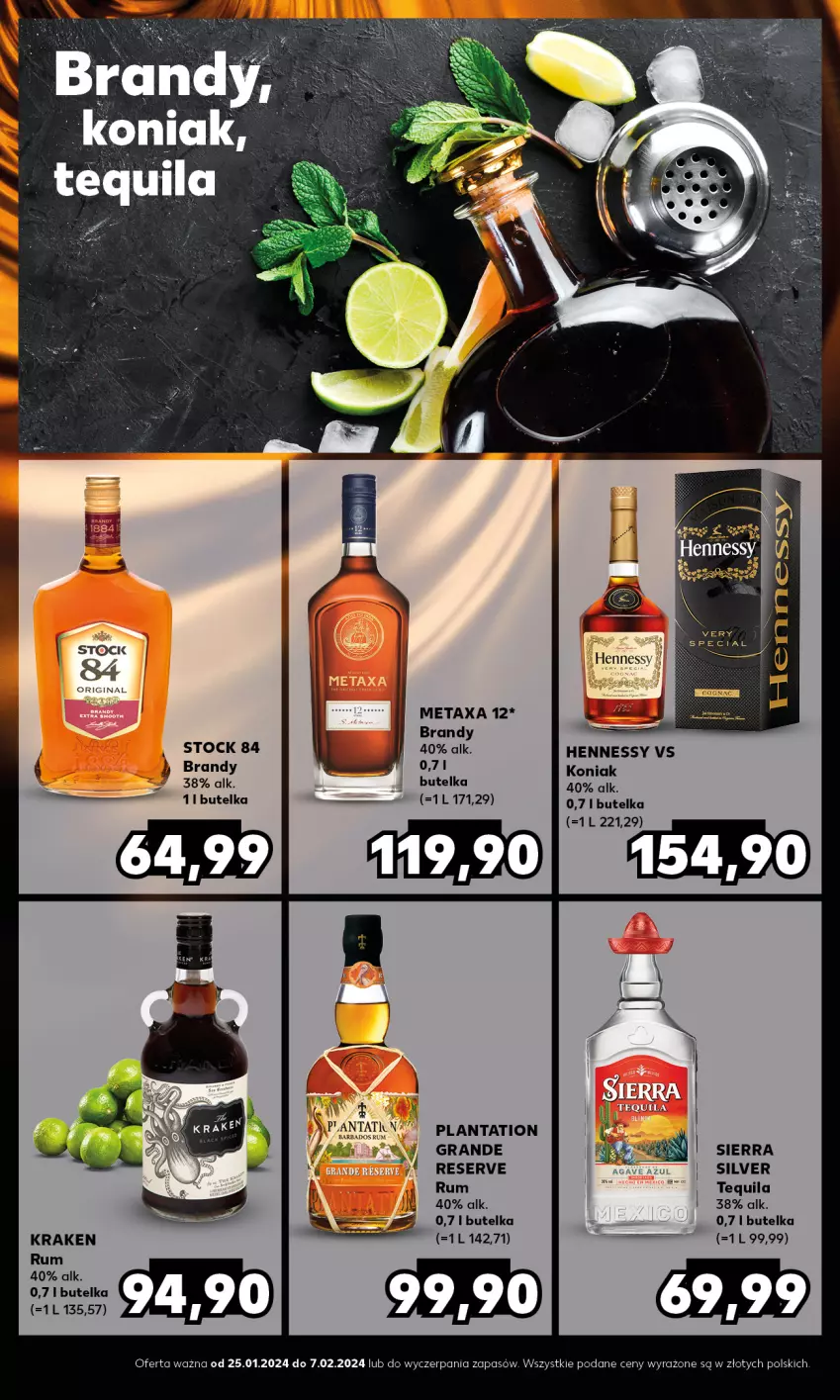 Gazetka promocyjna Kaufland - Barek Kauflandu - ważna 25.01 do 07.02.2024 - strona 8 - produkty: Brandy, Gin, Gra, Metaxa, Plantation, Rum, Ser, Stock, Tequila