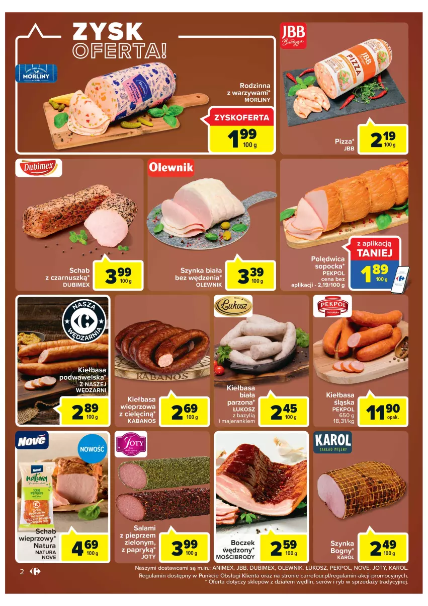 Gazetka promocyjna Carrefour - Gazetka Market Inowrocław - ważna 16.08 do 28.08.2022 - strona 2 - produkty: Bazyl, Boczek, Kabanos, Kiełbasa, Kosz, Morliny, Olewnik, Pekpol, Pieprz, Polędwica, Salami, Sante, Ser, Warzywa, Wawel