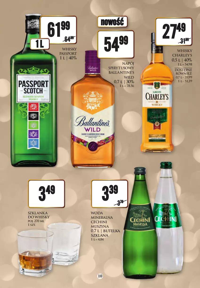 Gazetka promocyjna Dino - Gazetka - ważna 19.12 do 31.12.2022 - strona 10 - produkty: Ballantine's, Brandy, LANA, Likier, Metaxa, Mus, Napój, Por, Sport, Szklanka, Szyna, Whisky, Woda, Woda mineralna