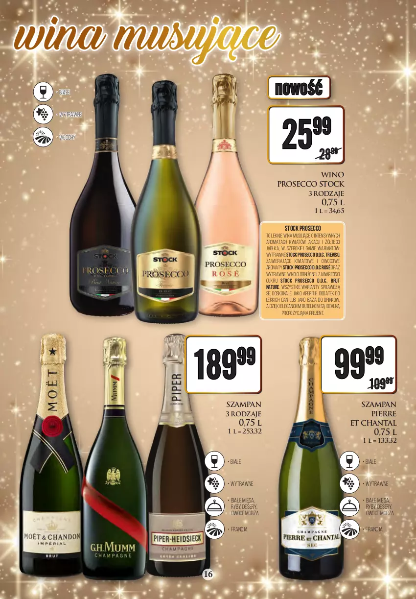 Gazetka promocyjna Dino - Gazetka - ważna 19.12 do 31.12.2022 - strona 16 - produkty: Deser, Jabłka, Martini, Monte, Monte Santi, Mus, Napój, Owoce, Owoce morza, Prosecco, Sałat, Ser, Stock, Wino