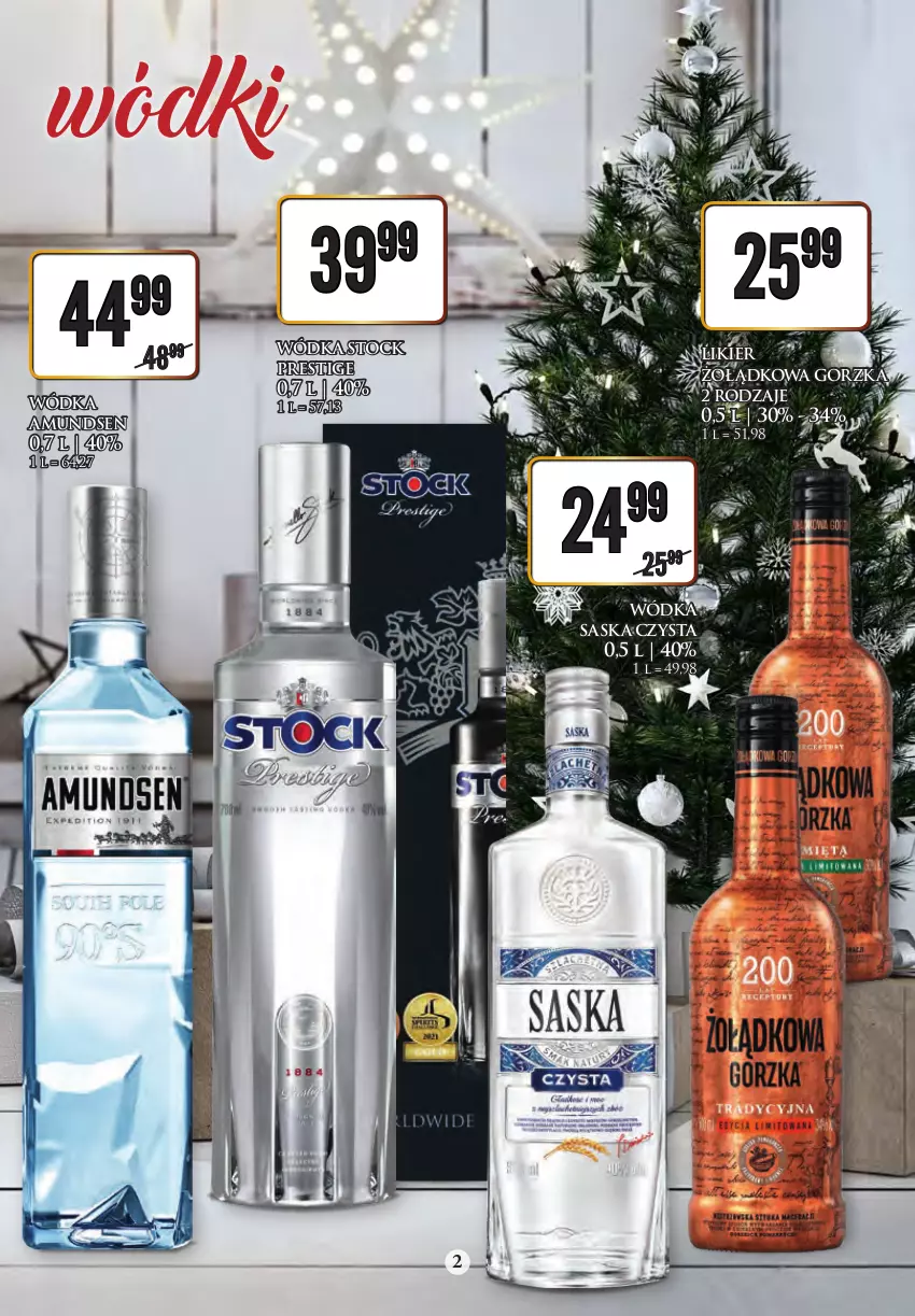 Gazetka promocyjna Dino - Gazetka - ważna 19.12 do 31.12.2022 - strona 2 - produkty: Amundsen, Finlandia, Likier, Saska, Stock, Wódka