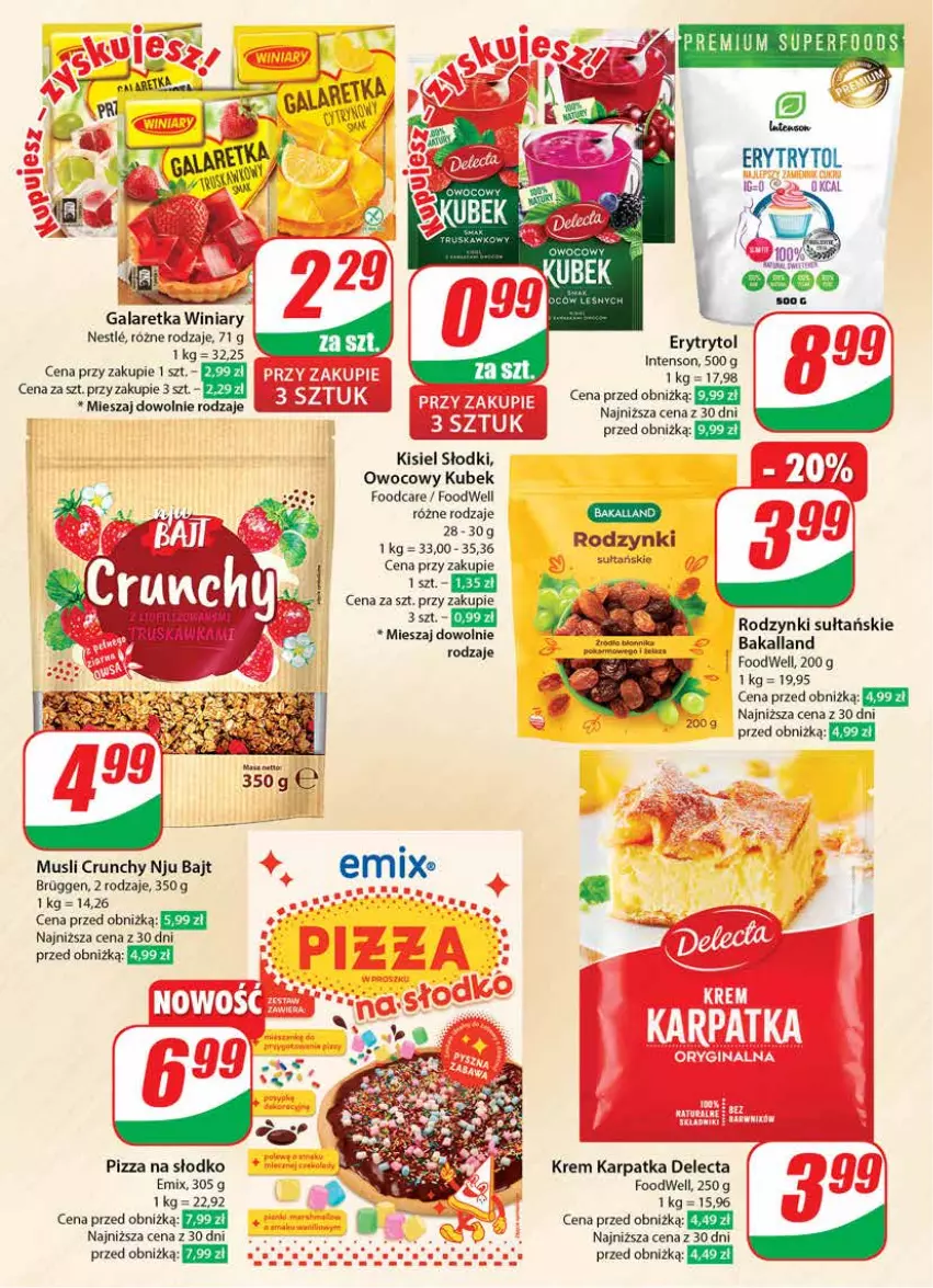 Gazetka promocyjna Dino - Gazetka 8 - ważna 21.02 do 27.02.2024 - strona 12 - produkty: Bakalland, Delecta, Gala, Galaretka, Karp, Kisiel, Kubek, Mus, Pizza, Rodzynki, Winiary