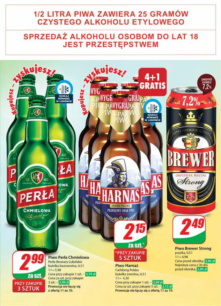 Gazetka promocyjna Dino - Gazetka 8 - ważna 21.02 do 27.02.2024 - strona 39 - produkty: Carlsberg, Harnaś, Perła, Piwo