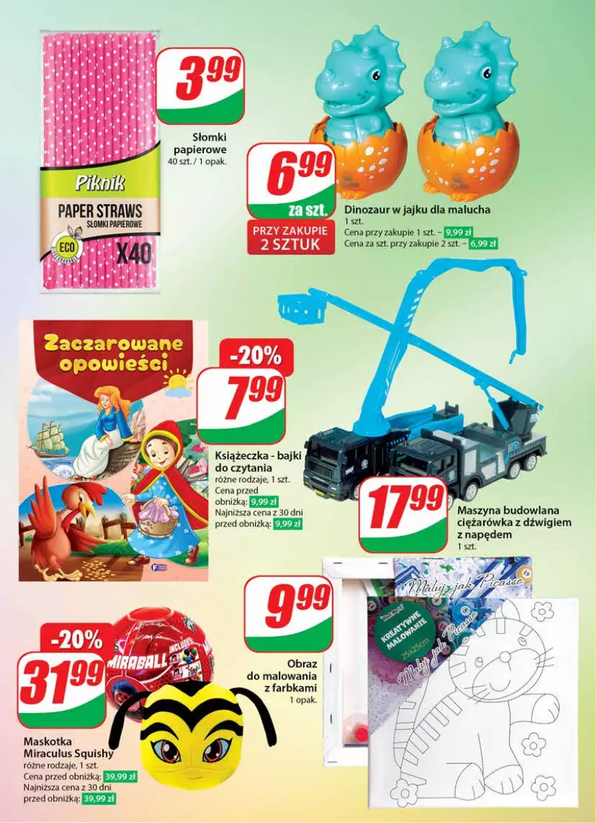 Gazetka promocyjna Dino - Gazetka 8 - ważna 21.02 do 27.02.2024 - strona 48 - produkty: Dinozaur, Dźwig, Fa, LANA, Obraz, Papier, Szyna