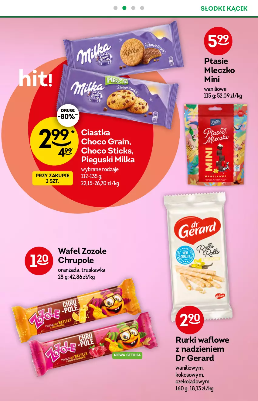 Gazetka promocyjna Żabka - ważna 07.07 do 20.07.2021 - strona 39 - produkty: Ciastka, Dr Gerard, Gra, Kokos, Milka, Mleczko, Oranżada, Ptasie mleczko, Rurki