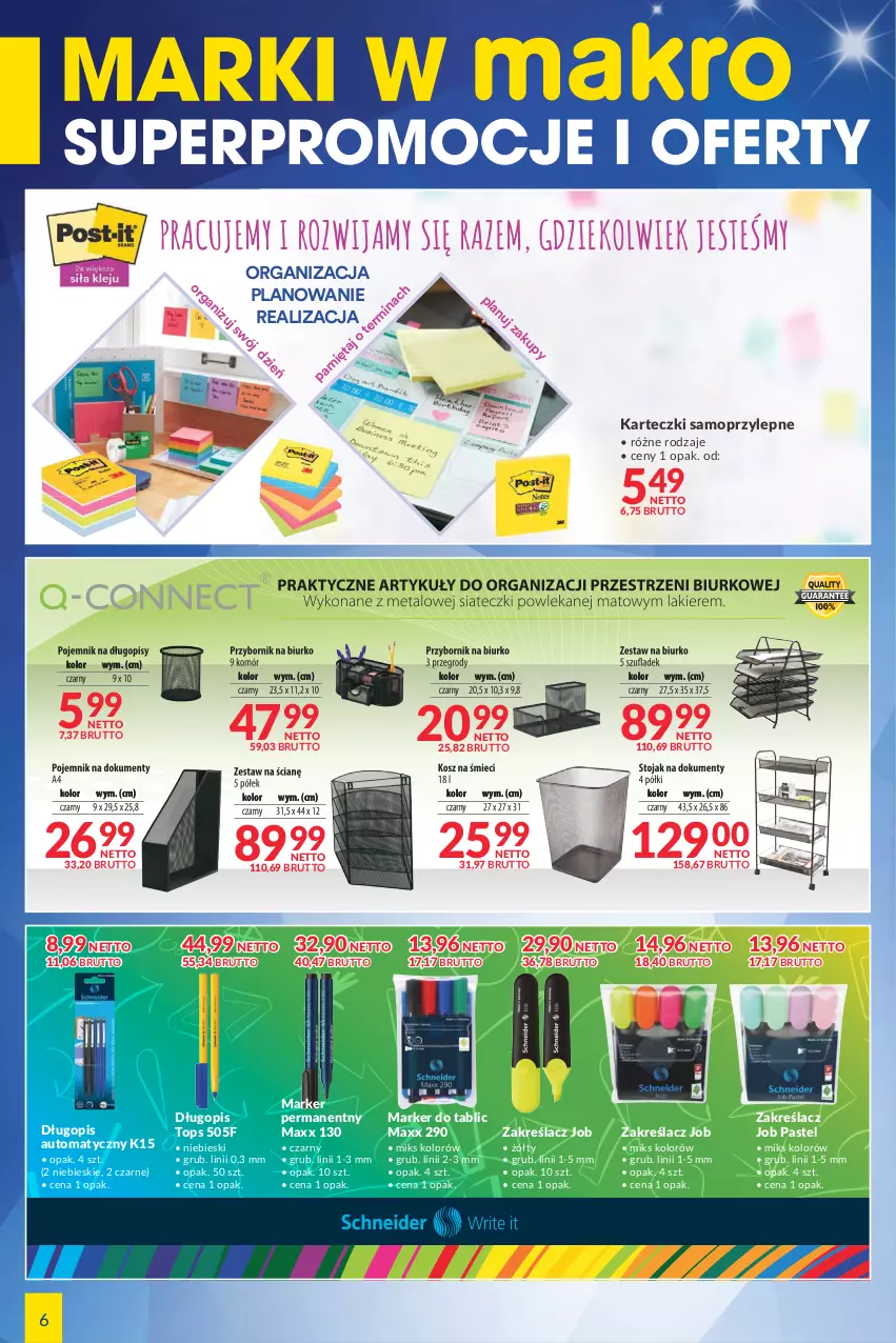 Gazetka promocyjna Makro - [Oferta specjalna] Marki w MAKRO - ważna 07.01 do 17.01.2022 - strona 6 - produkty: Długopis, Karteczki samoprzylepne, Marker, Mop, Top