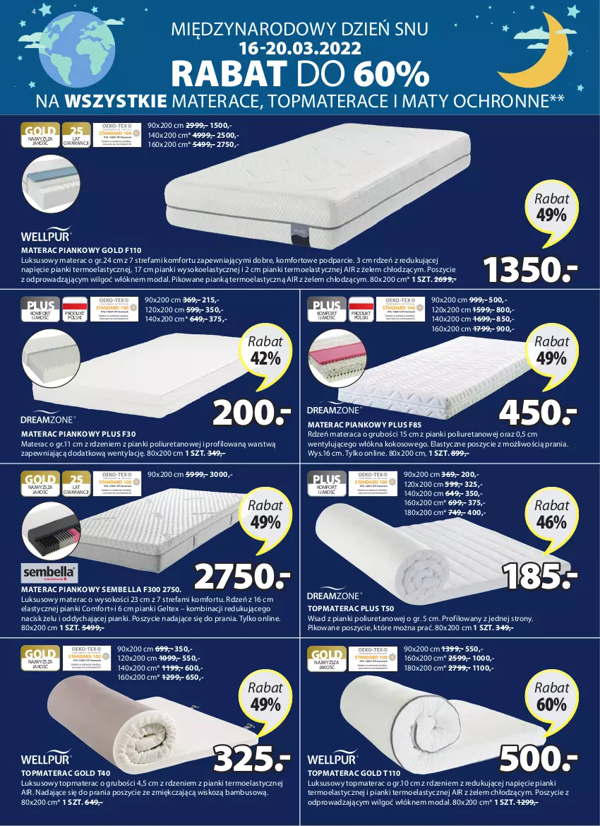 Gazetka promocyjna Jysk - Oferta tygodnia - ważna 16.03 do 29.03.2022 - strona 5 - produkty: Bell, Bella, Fa, Kokos, LG, Materac, Materac piankowy, Moda, Sok, Tera, Top