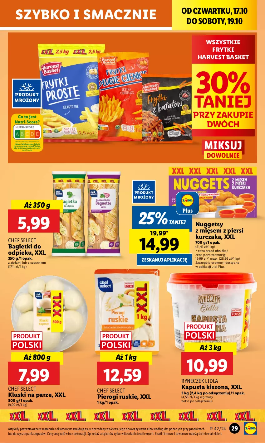 Gazetka promocyjna Lidl - GAZETKA - ważna 17.10 do 19.10.2024 - strona 35 - produkty: Frytki, Kluski na parze, Kurczak, Pierogi