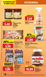 Gazetka promocyjna Lidl - GAZETKA - Gazetka - ważna od 19.10 do 19.10.2024 - strona 46 - produkty: Lubella, Nutella, Sok, Mus, Bell, Croissant, Bajgle, Dan Cake, Owoce, Bella, Kakao, Kokos, Imbir