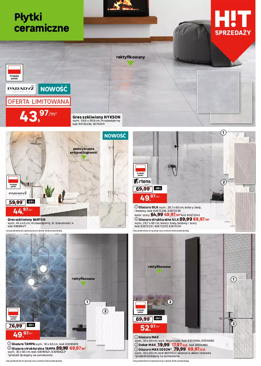 Gazetka promocyjna Leroy Merlin - Gazetka Leroy Merlin - ważna 06.03 do 02.04.2024 - strona 16 - produkty: Glazura, Gres, Gres szkliwiony, Lazur, Por