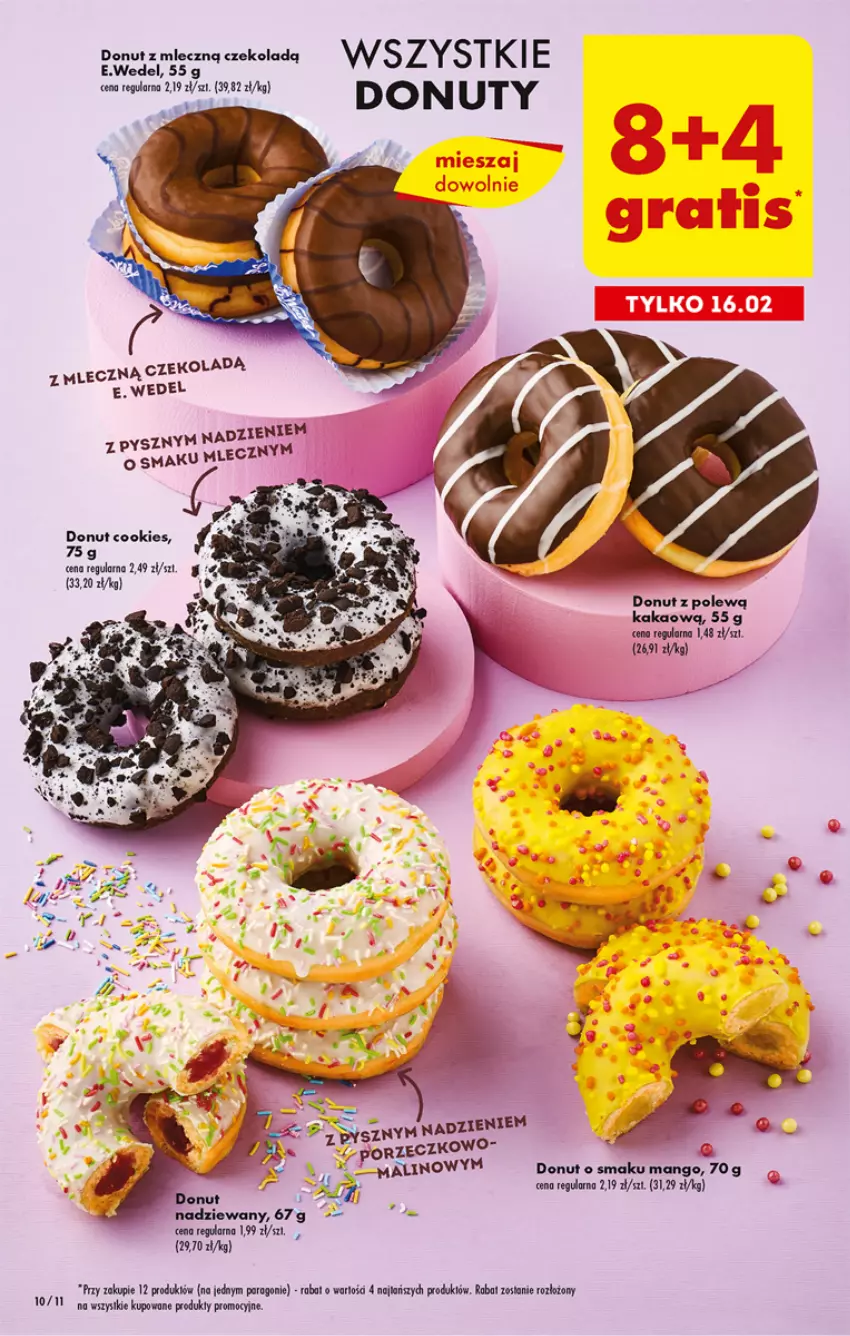 Gazetka promocyjna Biedronka - ważna 16.02 do 22.02.2023 - strona 10 - produkty: Donut, E. Wedel, Kakao, Mango