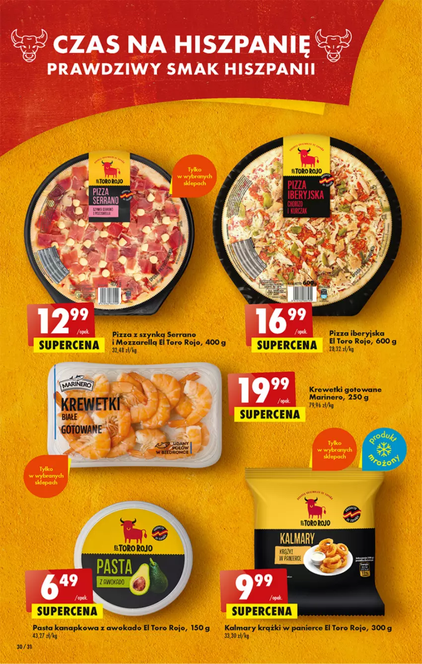 Gazetka promocyjna Biedronka - ważna 16.02 do 22.02.2023 - strona 30 - produkty: Kalmar, Kalmary, Krewetki, Pizza, Ser