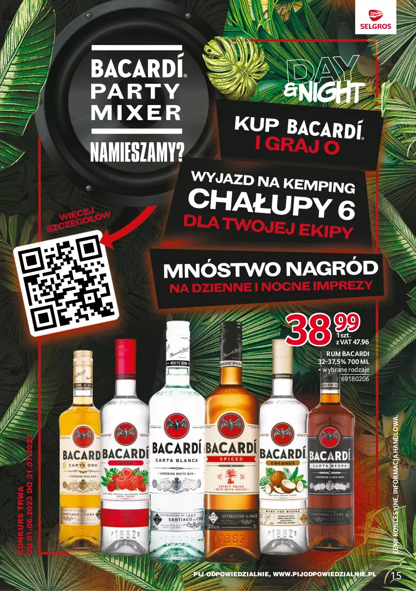 Gazetka promocyjna Selgros - Katalog Markowe Produkty - ważna 18.05 do 01.06.2023 - strona 15 - produkty: Bacardi, Rum