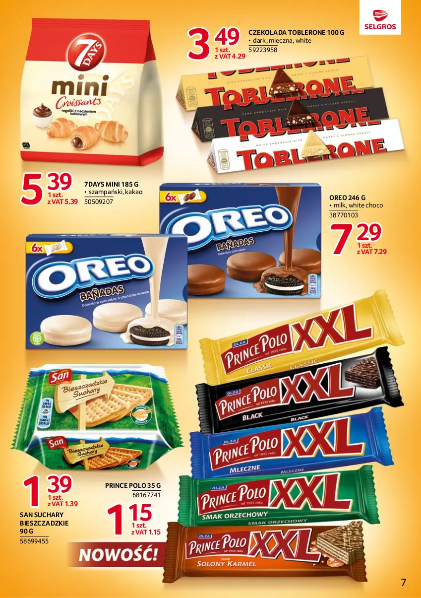 Gazetka promocyjna Selgros - Katalog Markowe Produkty - ważna 18.05 do 01.06.2023 - strona 7 - produkty: Czekolada, Kakao, Oreo, Prince Polo, Toblerone