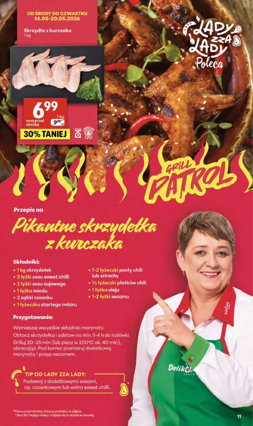 Gazetka promocyjna Delikatesy Centrum - Franczyza DC20 Czwartek - ważna 14.05 do 20.05.2026 - strona 11 - produkty: Grill, Olej, Piec, Sezam, Sos