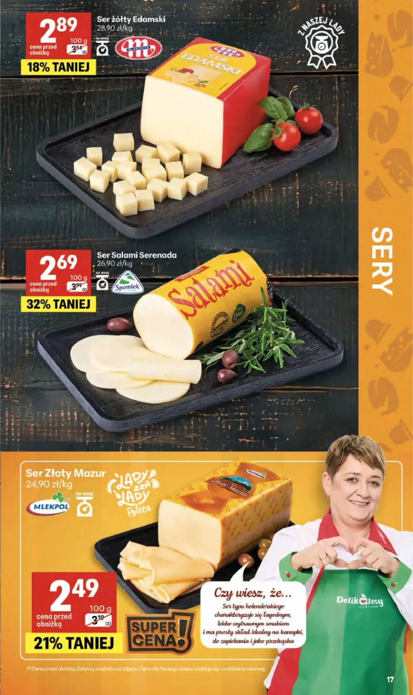 Gazetka promocyjna Delikatesy Centrum - Franczyza DC20 Czwartek - ważna 14.05 do 20.05.2026 - strona 17 - produkty: Salami, Ser, Ser salami, Złoty Mazur