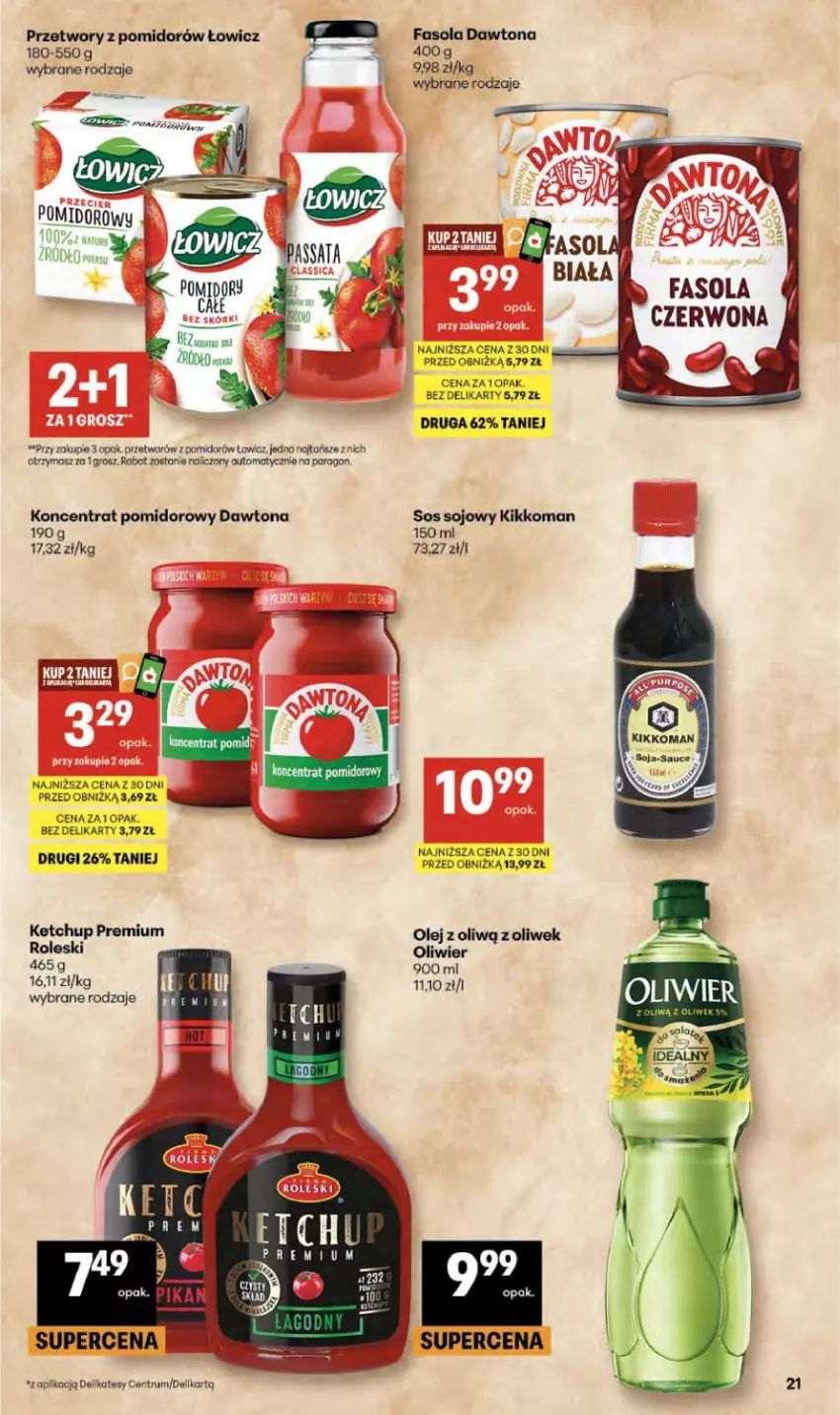 Gazetka promocyjna Delikatesy Centrum - Franczyza DC20 Czwartek - ważna 14.05 do 20.05.2026 - strona 21 - produkty: Dawtona, Fa, Fasola, Ketchup, Koncentrat pomidorowy, Olej, Rum, Sos, Sos sojowy