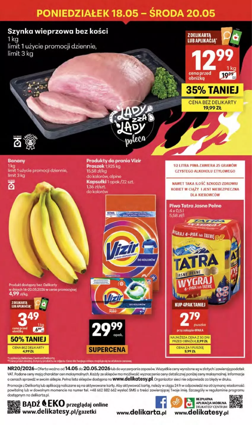 Gazetka promocyjna Delikatesy Centrum - Franczyza DC20 Czwartek - ważna 14.05 do 20.05.2026 - strona 40 - produkty: Gra, LG, Mobil, Rum, Szynka, Szynka wieprzowa