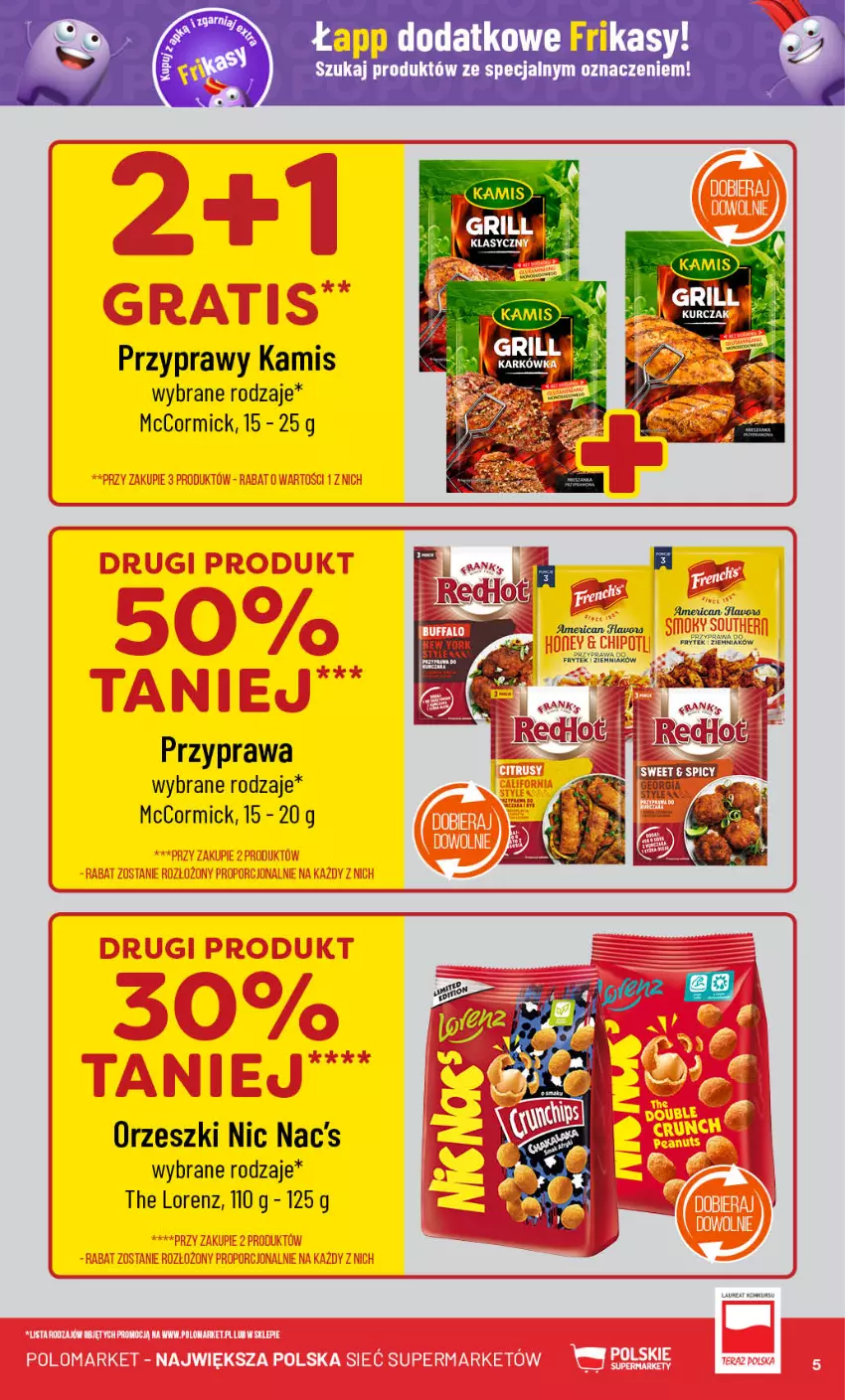 Gazetka promocyjna PoloMarket - Gazetka pomocyjna - ważna 21.08 do 27.08.2024 - strona 5 - produkty: Kamis, Laur, Lorenz, Orzeszki, Przyprawy