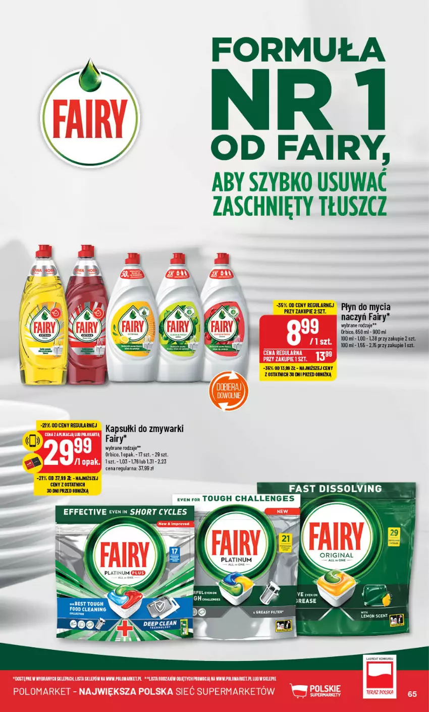 Gazetka promocyjna PoloMarket - Gazetka pomocyjna - ważna 21.08 do 27.08.2024 - strona 65 - produkty: BIC, Fa, Fairy, Płyn do mycia, Zmywarki