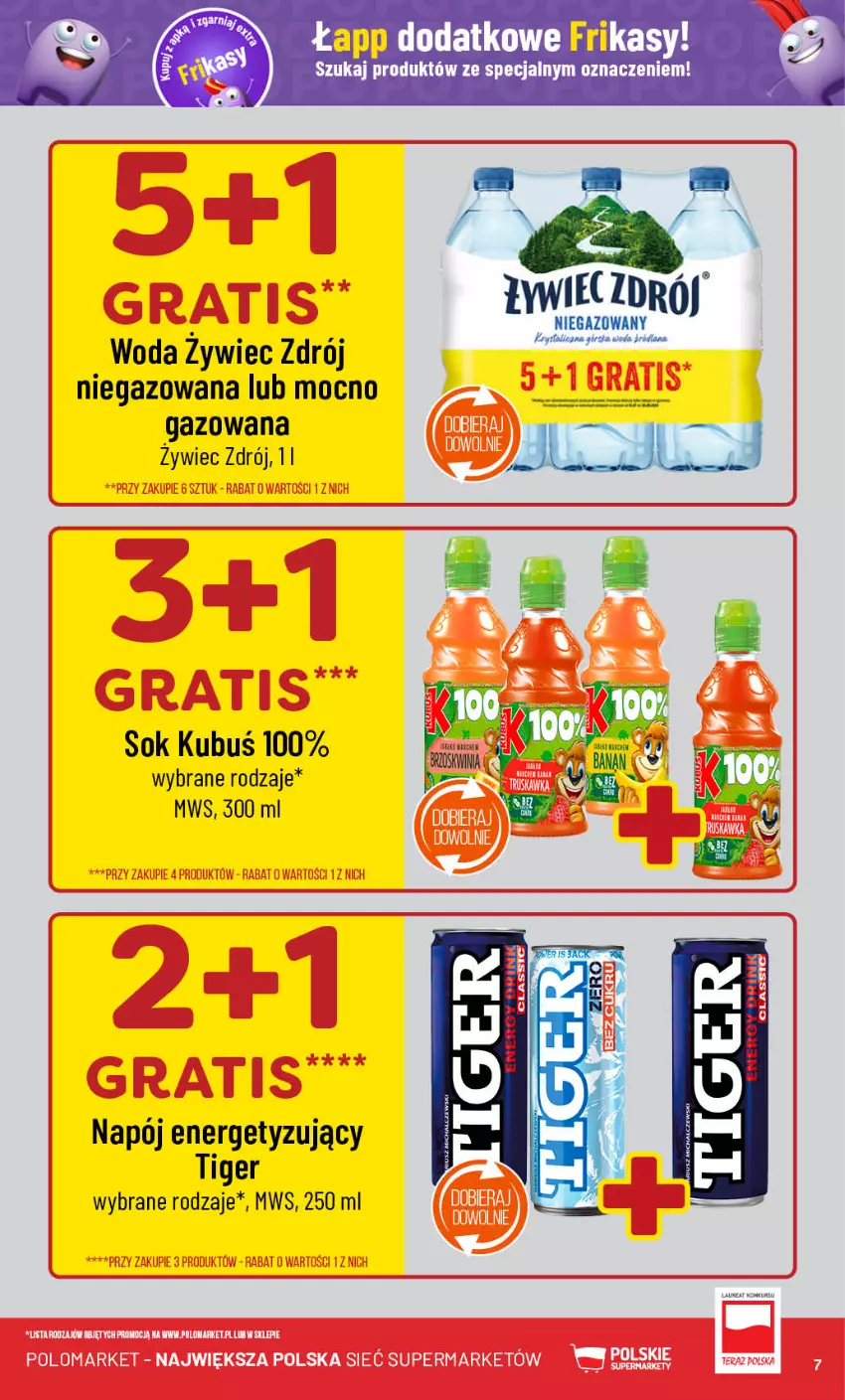 Gazetka promocyjna PoloMarket - Gazetka pomocyjna - ważna 21.08 do 27.08.2024 - strona 7 - produkty: Kubuś, Laur, Napój, Sok, Tiger, Woda