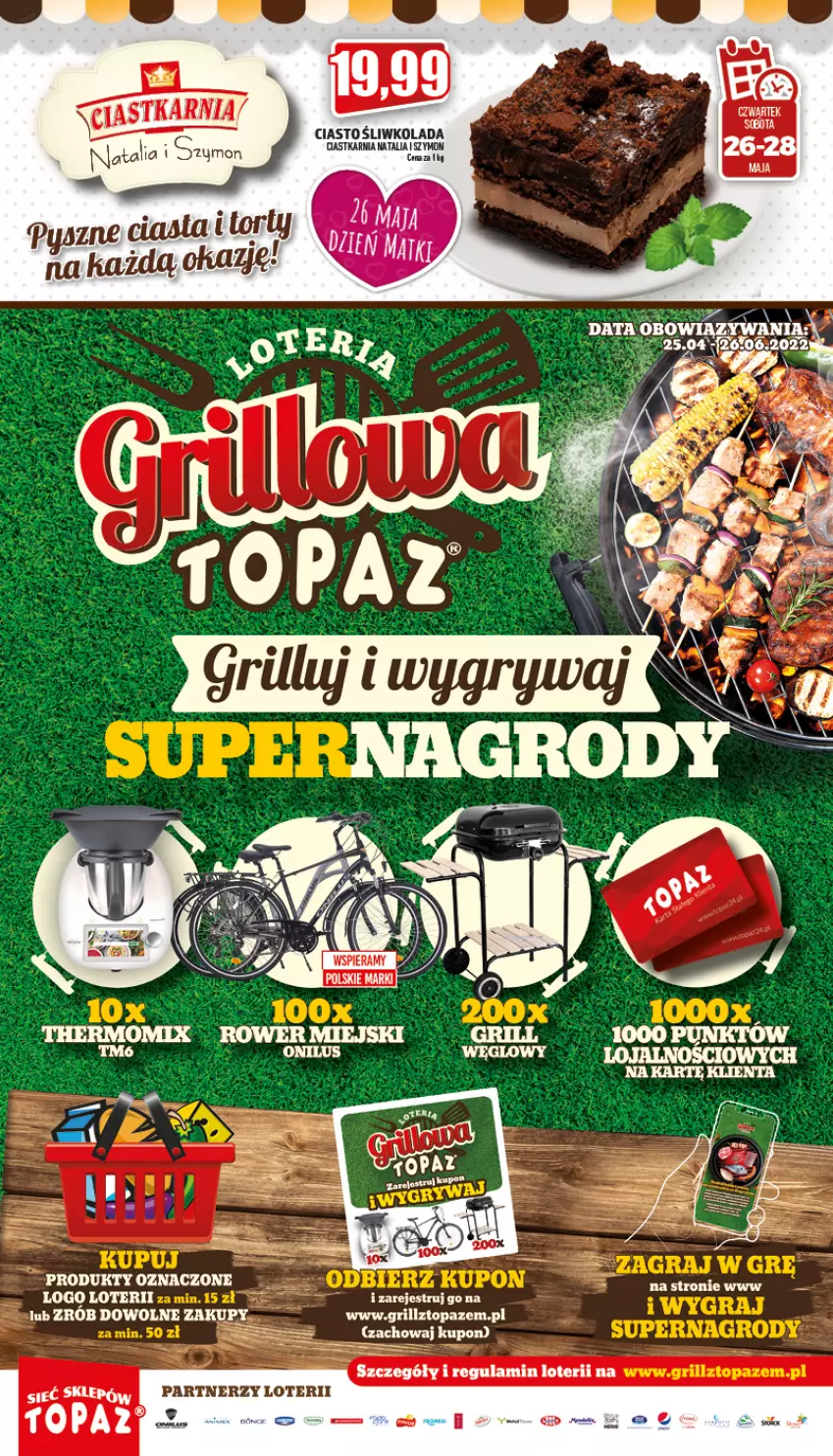 Gazetka promocyjna Topaz - Gazetka - ważna 26.05 do 01.06.2022 - strona 2 - produkty: Ciastka, Grill, Top