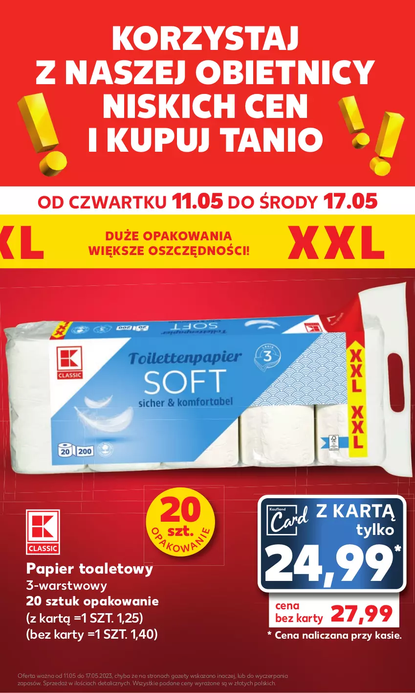 Gazetka promocyjna Kaufland - Mocny Start - ważna 15.05 do 17.05.2023 - strona 3 - produkty: Papier, Papier toaletowy