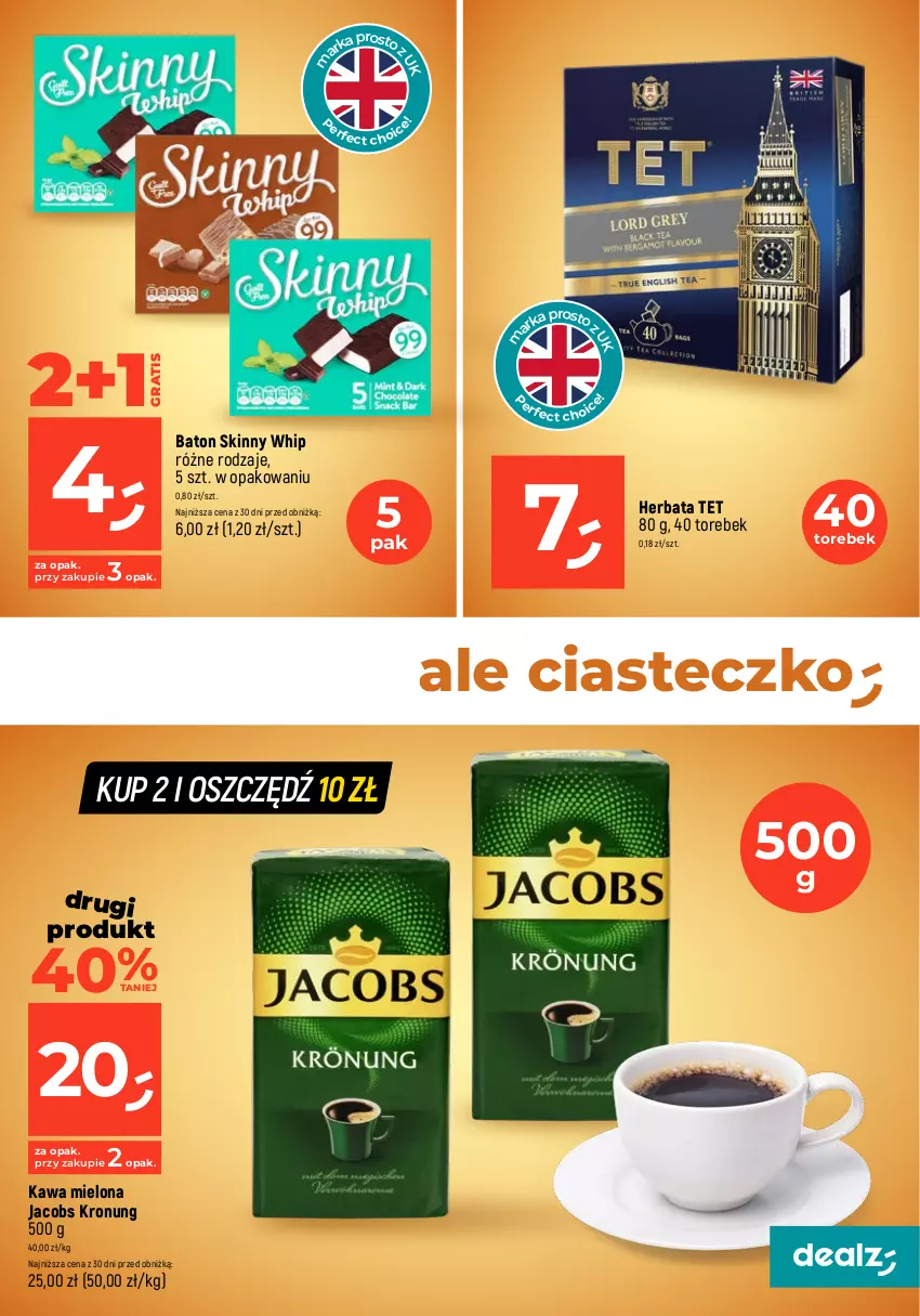 Gazetka promocyjna Dealz - MAKE A DEALZ - ważna 18.01 do 24.01.2024 - strona 11 - produkty: Baton, Ciastka, Gra, Herbata, Jacobs, Kawa, Kawa mielona