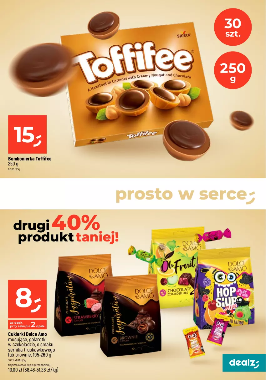 Gazetka promocyjna Dealz - MAKE A DEALZ - ważna 18.01 do 24.01.2024 - strona 7 - produkty: Brownie, Cukier, Cukierki, Gala, Galaretki, Mus, Ser, Toffifee