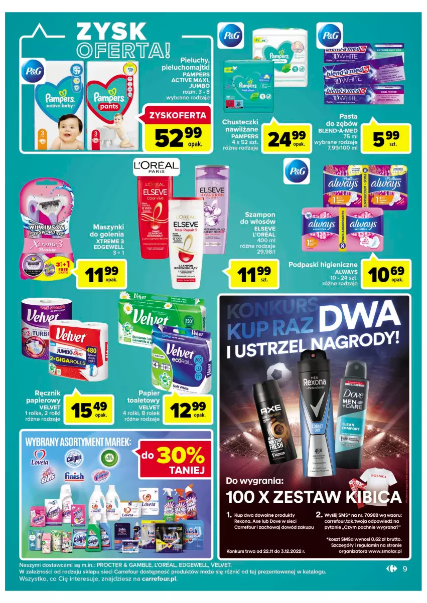 Gazetka promocyjna Carrefour - Gazetka Zyskoferty - ważna 22.11 do 03.12.2022 - strona 11 - produkty: Dove, Elseve, Gra, Kosz, Mola, Rexona