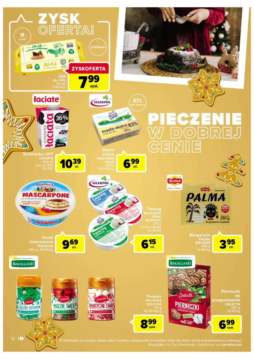 Gazetka promocyjna Carrefour - Gazetka Zyskoferty - ważna 22.11 do 03.12.2022 - strona 14 - produkty: Delecta, Margaryna, Palma, Piątnica, Piec, Ser, Serek