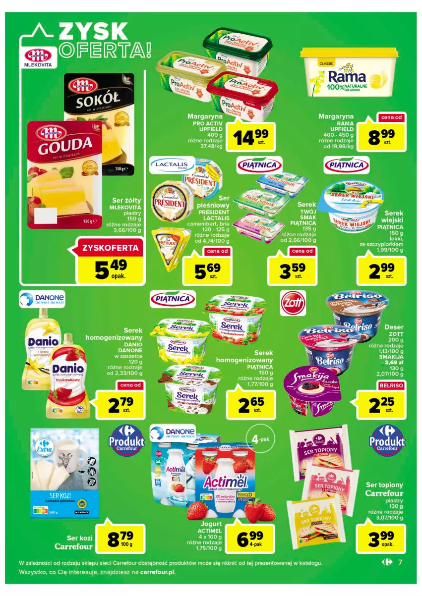 Gazetka promocyjna Carrefour - Gazetka Zyskoferty - ważna 22.11 do 03.12.2022 - strona 9 - produkty: Danio, Danone, Mleko, Mlekovita, Ser, Serek, Serek wiejski