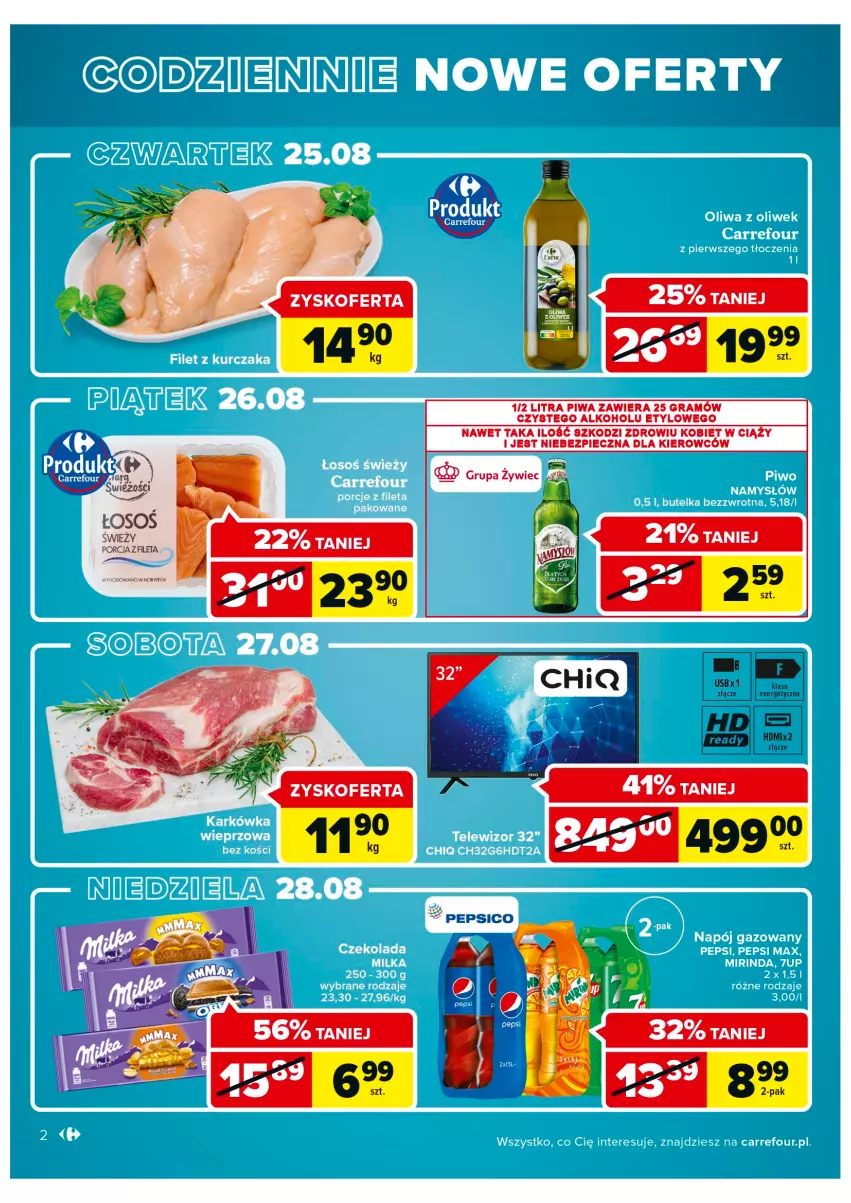 Gazetka promocyjna Carrefour - Gazetka Zmieniamy się Carrefour Kalisz - ważna 24.08 do 29.08.2022 - strona 2 - produkty: Gra, Pepsi, Piec, Piwa, Por