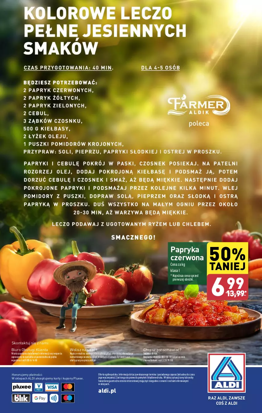 Gazetka promocyjna Aldi - Farmer ALDIK poleca świeże owoce i warzywa - ważna 02.09 do 07.09.2024 - strona 6 - produkty: Biuro, O nas, Papryka, Papryka czerwona, Por