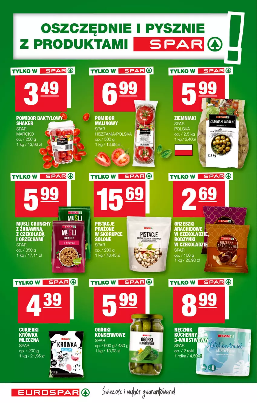 Gazetka promocyjna Spar - EuroSpar - ważna 13.11 do 23.11.2022 - strona 12 - produkty: Cukier, Cukierki, Orzeszki, Pistacje, Ręcznik, Ręcznik kuchenny, Rodzynki, Rolki, Ser, Sok