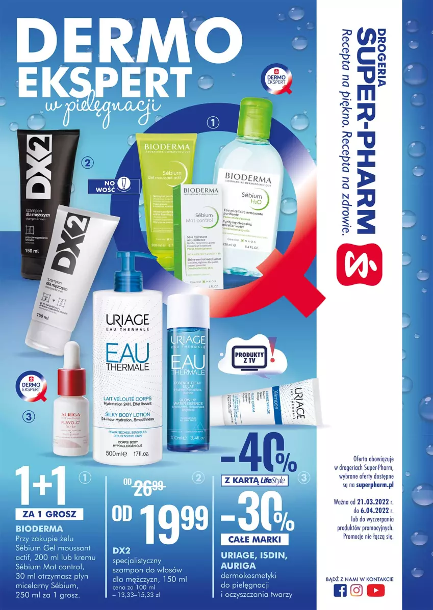 Gazetka promocyjna Super Pharm - Gazetka - ważna 21.03 do 06.04.2022 - strona 1 - produkty: BIC, Bioderma, Body, Control, Gra, Panga, Por, Pur, Ser, Szampon