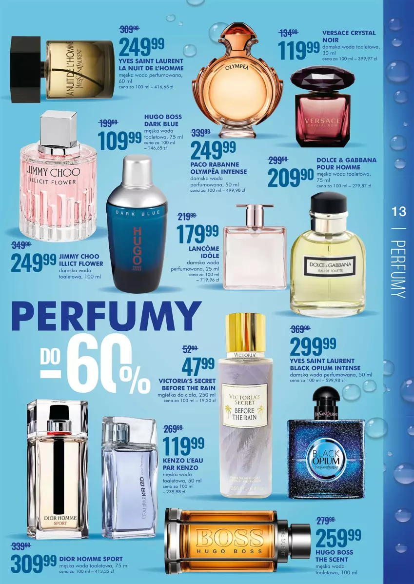 Gazetka promocyjna Super Pharm - Gazetka - ważna 21.03 do 06.04.2022 - strona 13 - produkty: Dior, Hugo Boss, Kenzo, Lack, Laur, Paco Rabanne, Perfum, Por, Sport, Versace, Woda, Woda perfumowana, Woda toaletowa, Yves Saint Laurent