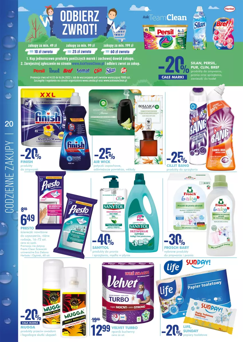 Gazetka promocyjna Super Pharm - Gazetka - ważna 21.03 do 06.04.2022 - strona 20 - produkty: Bref, Dzieci, Fa, Frosch, LG, Mola, Ser, Silan, Somat