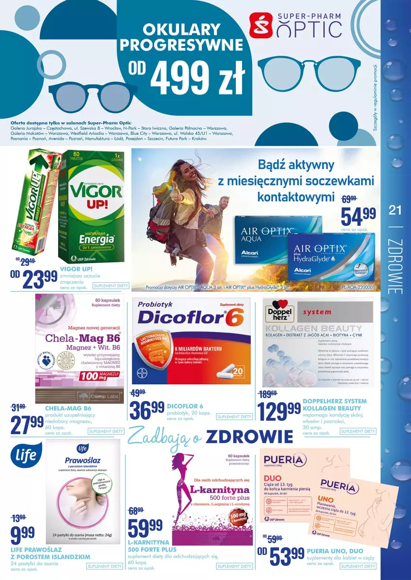 Gazetka promocyjna Super Pharm - Gazetka - ważna 21.03 do 06.04.2022 - strona 21 - produkty: Cynk, Dicoflor, Doppelherz, Fa, Gres, Isla, Kolagen, Magnez, Pastylki, Por, Probiotyk, Suplement diety, Vigor up!, Zdrowie