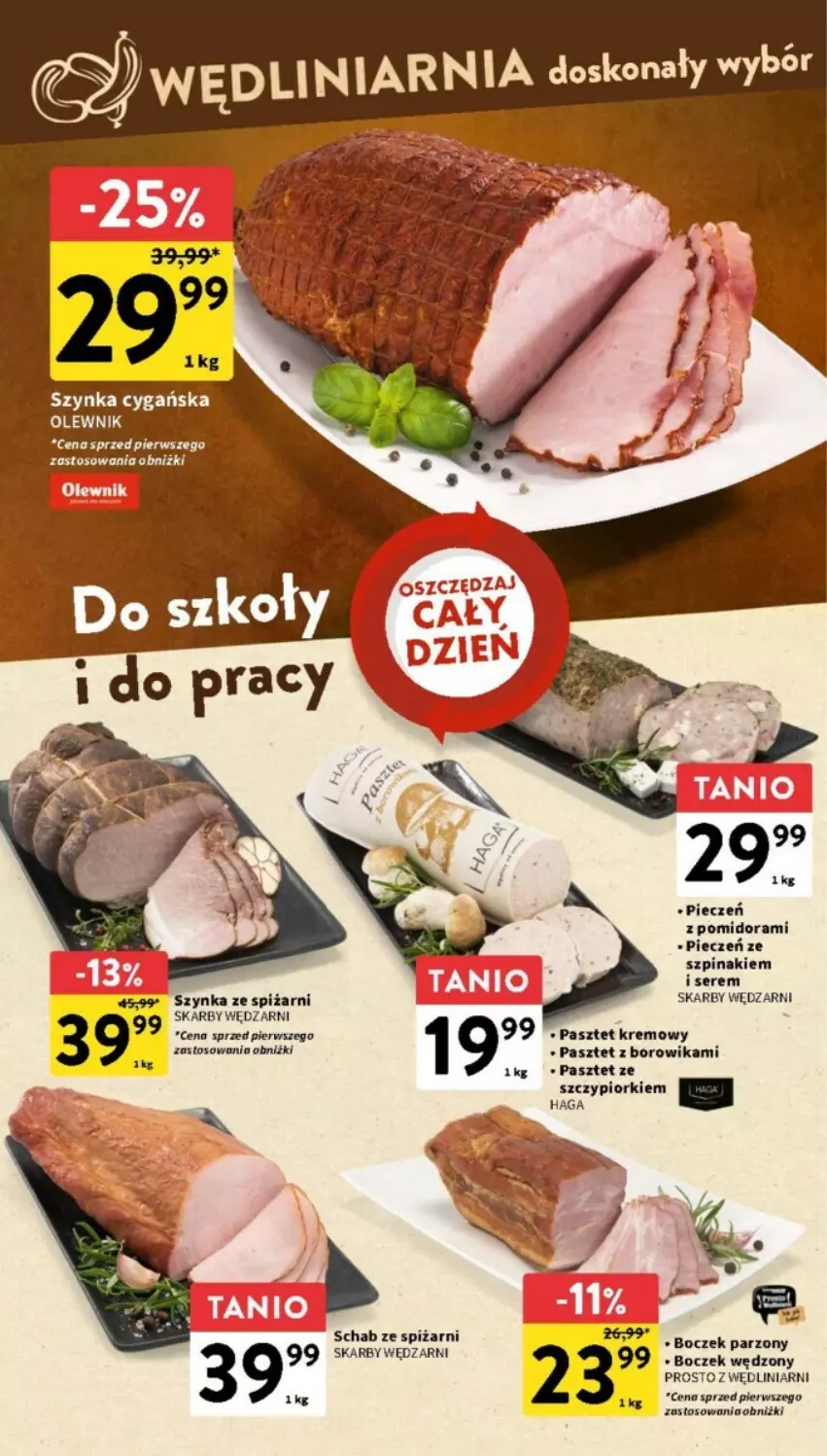 Gazetka promocyjna Intermarche - ważna 19.10 do 25.10.2023 - strona 13 - produkty: Boczek, Olewnik, Pasztet, Piec, Ser, Szpinak, Szynka, Szynka cygańska