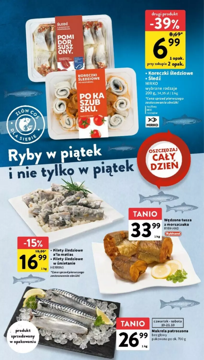 Gazetka promocyjna Intermarche - ważna 19.10 do 25.10.2023 - strona 15 - produkty: Koreczki śledziowe, Tusz