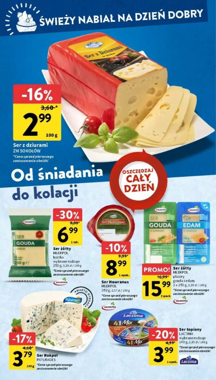 Gazetka promocyjna Intermarche - ważna 19.10 do 25.10.2023 - strona 19 - produkty: Edam, Gouda, Klej, Rokpol, Ser, Ser topiony, Ser z dziurami, Top