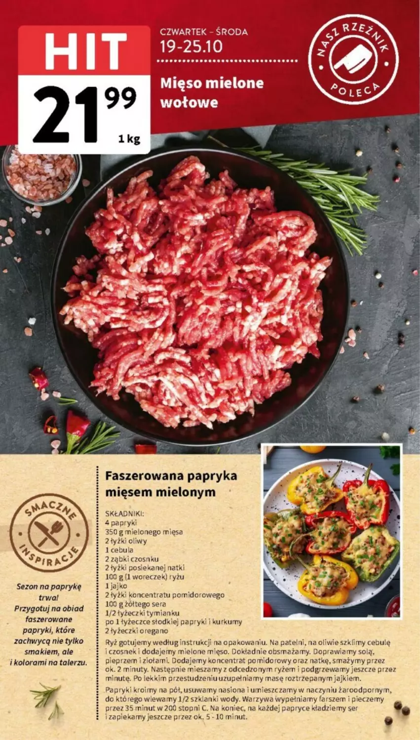 Gazetka promocyjna Intermarche - ważna 19.10 do 25.10.2023 - strona 8 - produkty: Cebula, Czosnek, Fa, Koncentrat pomidorowy, Lanki, Mięso, Nuty, Papryka, Piec, Pieprz, Por, Ryż, Ser, Talerz, Top, Warzywa, Woreczek