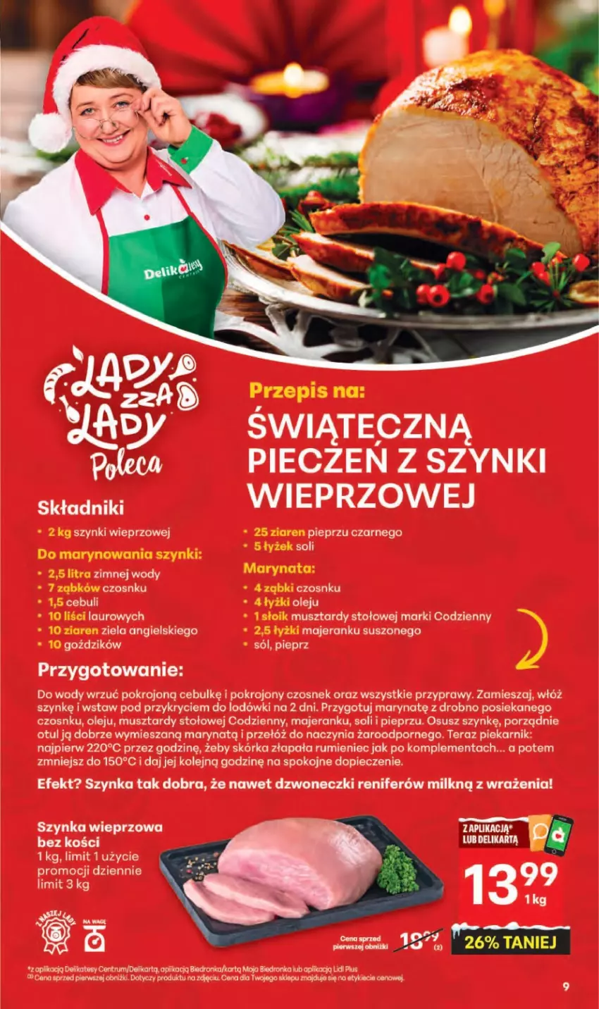 Gazetka promocyjna Delikatesy Centrum - Franczyza DC50 Czwartek - ważna 11.12 do 17.12.2025 - strona 9 - produkty: Czosnek, Dron, Laur, Mus, Olej, Piec, Piekarnik, Pieprz, Por, Przyprawy, Renifer, Rum, Sól, Szynka, Szynka wieprzowa, Tera