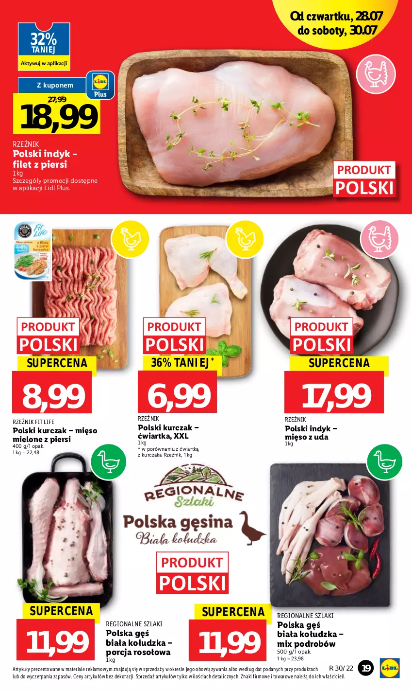 Gazetka promocyjna Lidl - GAZETKA - ważna 28.07 do 30.07.2022 - strona 19 - produkty: Kurczak, Mięso, Mięso mielone, Por