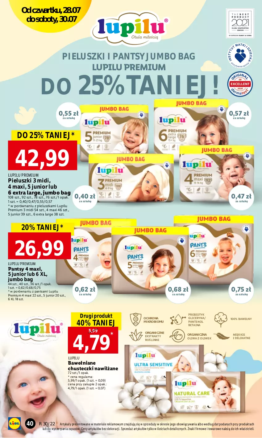 Gazetka promocyjna Lidl - GAZETKA - ważna 28.07 do 30.07.2022 - strona 40 - produkty: Chusteczki, Gra, O Bag, Oliwa z oliwek, Por, Rum