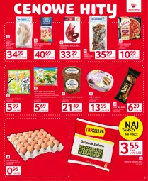 Gazetka promocyjna Selgros - Oferta spożywcza - Gazetka - ważna od 09.08 do 09.08.2023 - strona 9 - produkty: Jaja, Lody, Pizza, Tilapia, Owoce morza, Krewetki, Owoce, Melon, Groszek, Fa