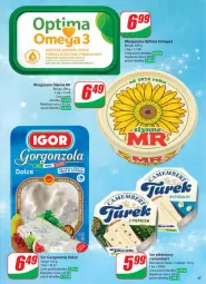 Gazetka promocyjna Dino - Gazetka 51 / 2024 - Gazetka - ważna od 24.12 do 24.12.2024 - strona 47 - produkty: Ser, Gorgonzola, Zdrowie, Optima, Margaryna, Camembert, Optima Omega3, Aksam, Słynne, Ser pleśniowy, Fa