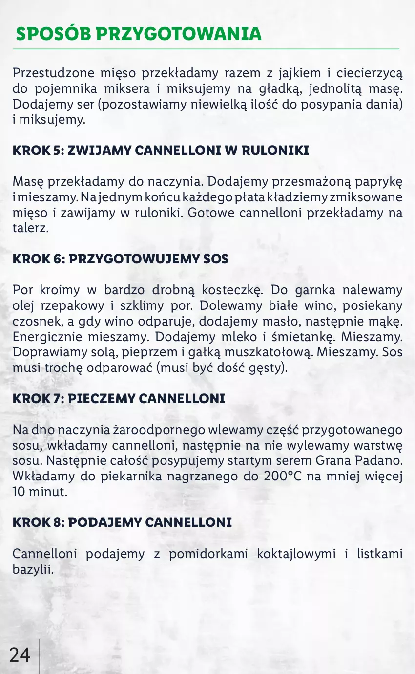 Gazetka promocyjna Lidl - KATALOG ITALIAMO - ważna 07.02 do 12.02.2022 - strona 24 - produkty: Bazyl, Czosnek, Gra, Masło, Mięso, Mikser, Mleko, Mus, Olej, Olej rzepakowy, Orka, Piec, Piekarnik, Pieprz, Pojemnik, Por, Ser, Sos, Talerz, Wino